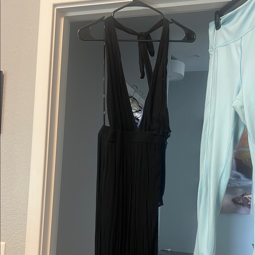 Elegant Black Halter jumper